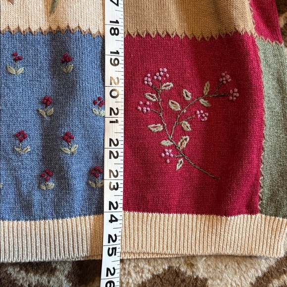 ALFRED DUNNER NWT Fall harvest Zip Up Sweater Womens XL Cotton collared Country - Picture 11 of 13